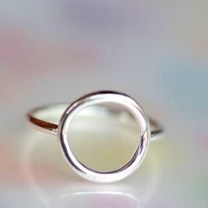 Silver Circle Love Ring