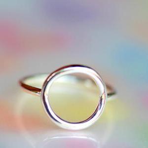 Silver Circle Love Ring